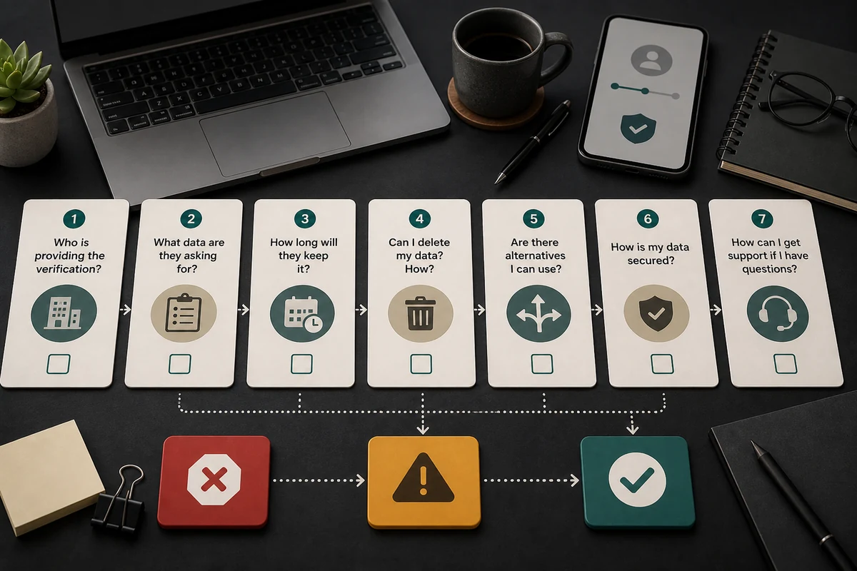 Seven-question checklist before uploading ID to an adult site
